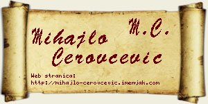 Mihajlo Cerovčević vizit kartica